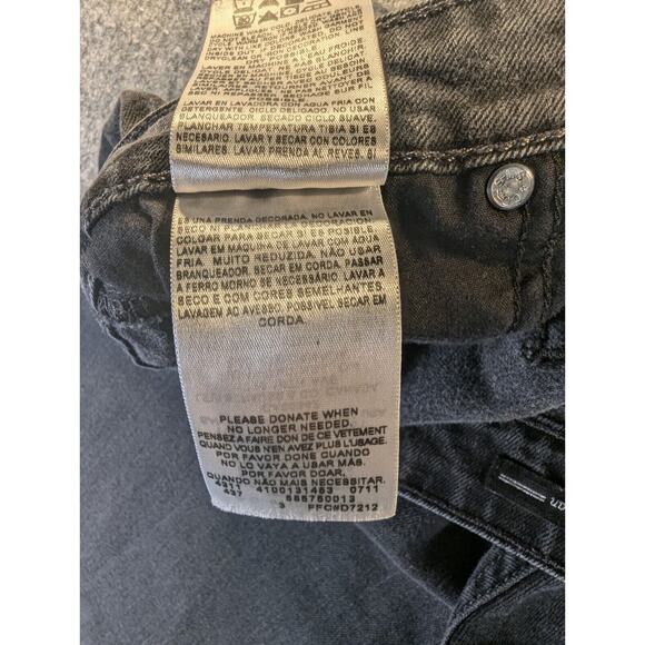 Levi's Jeans 12 Women's Mid-Rise Black Skinny Medium Wash Cotton 2 Buttons - Picture 13 of 15